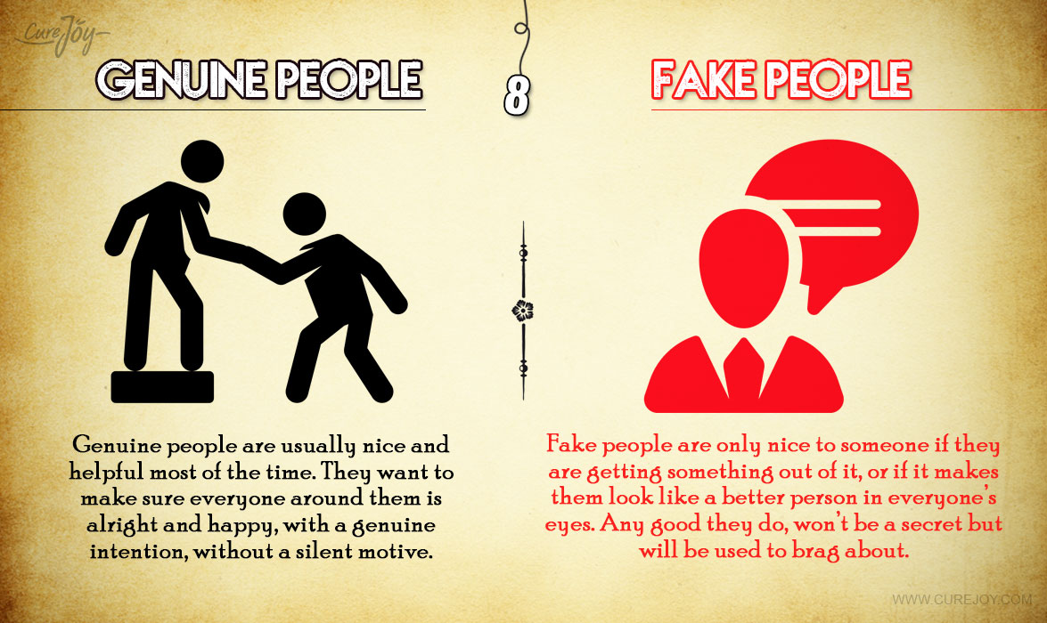 8 Noticeable Differences Between Genuine And Fake People